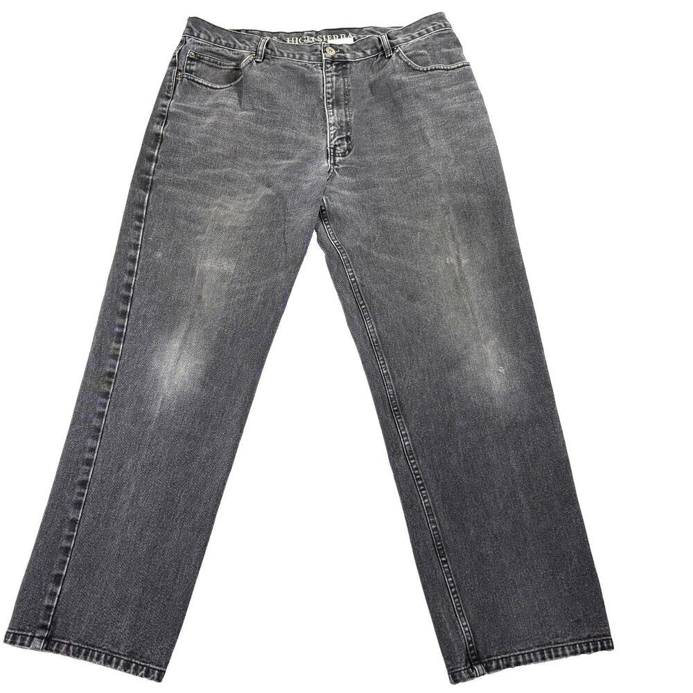 Mens Jeans 38x30 Black Wash Straight Leg Vintage Y2K Grunge Denim Casual